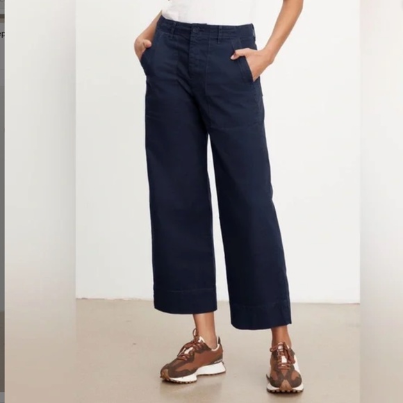 Velvet by Graham & Spencer Navy Wide Leg Pants - Picture 1 of 9